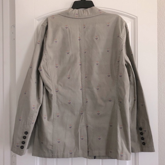 John Lennon Men’s Blazer Cotton Khaki Size XXL NWT $180.00 - Picture 7 of 13